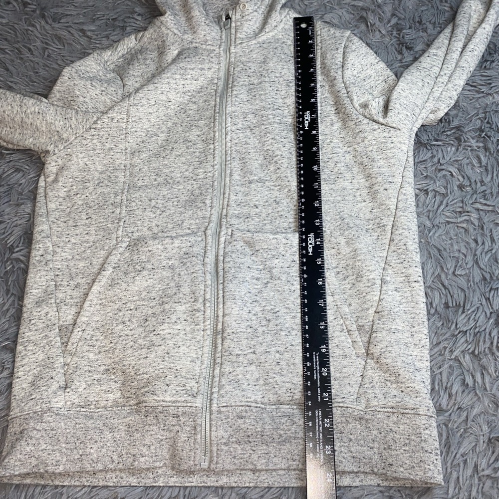 FIGS ON-SHIFT Women's Sz S Full Zip Hoodie Jacket Heathered Gray No Drawstrings - Picture 4 of 7